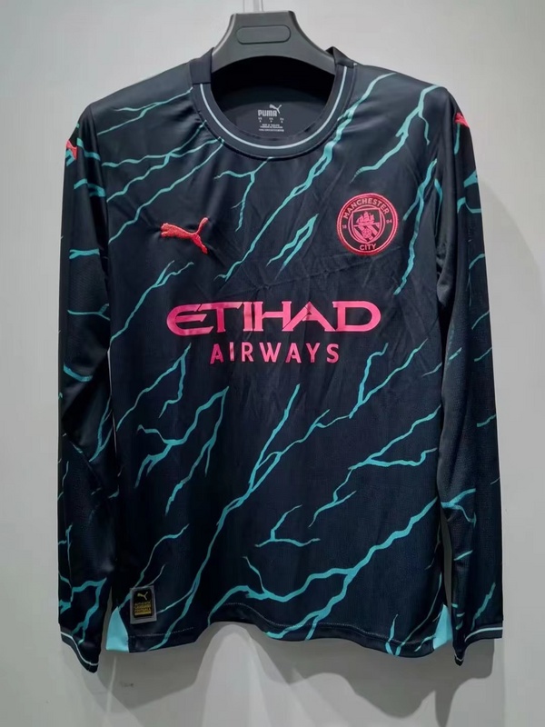23-24 Manchester City second away long sleeves